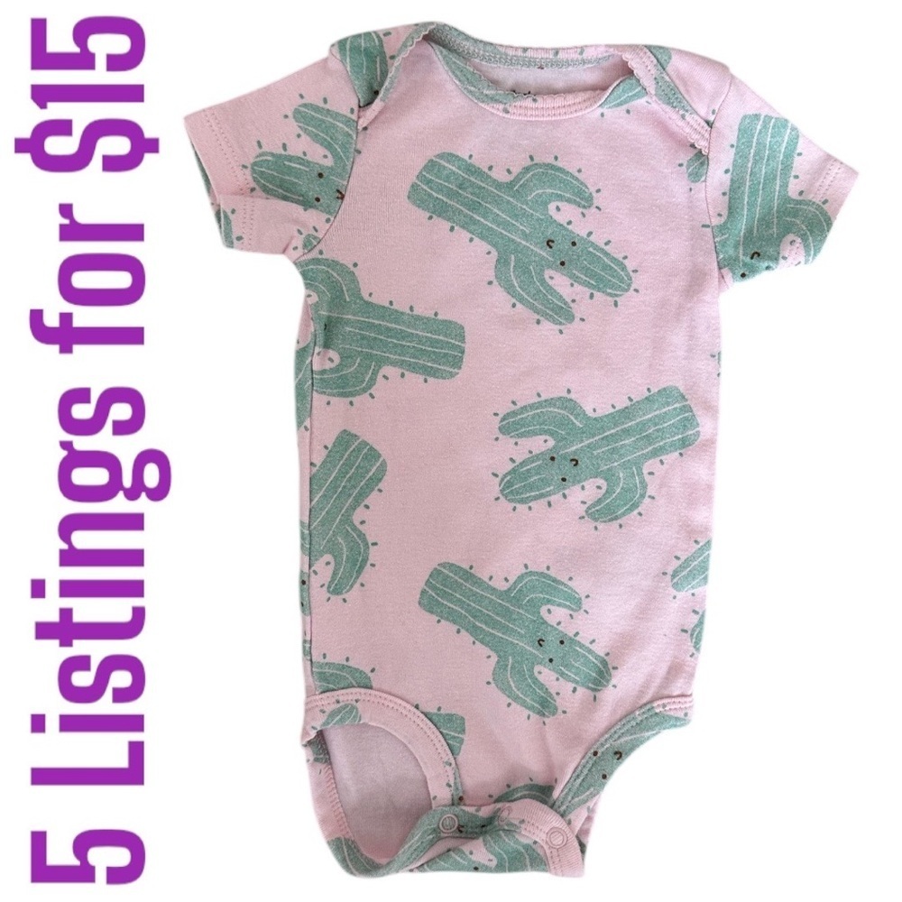 Carter’s cactus baby girl 9 month Onesie Like New baby girl bodysuit onesie